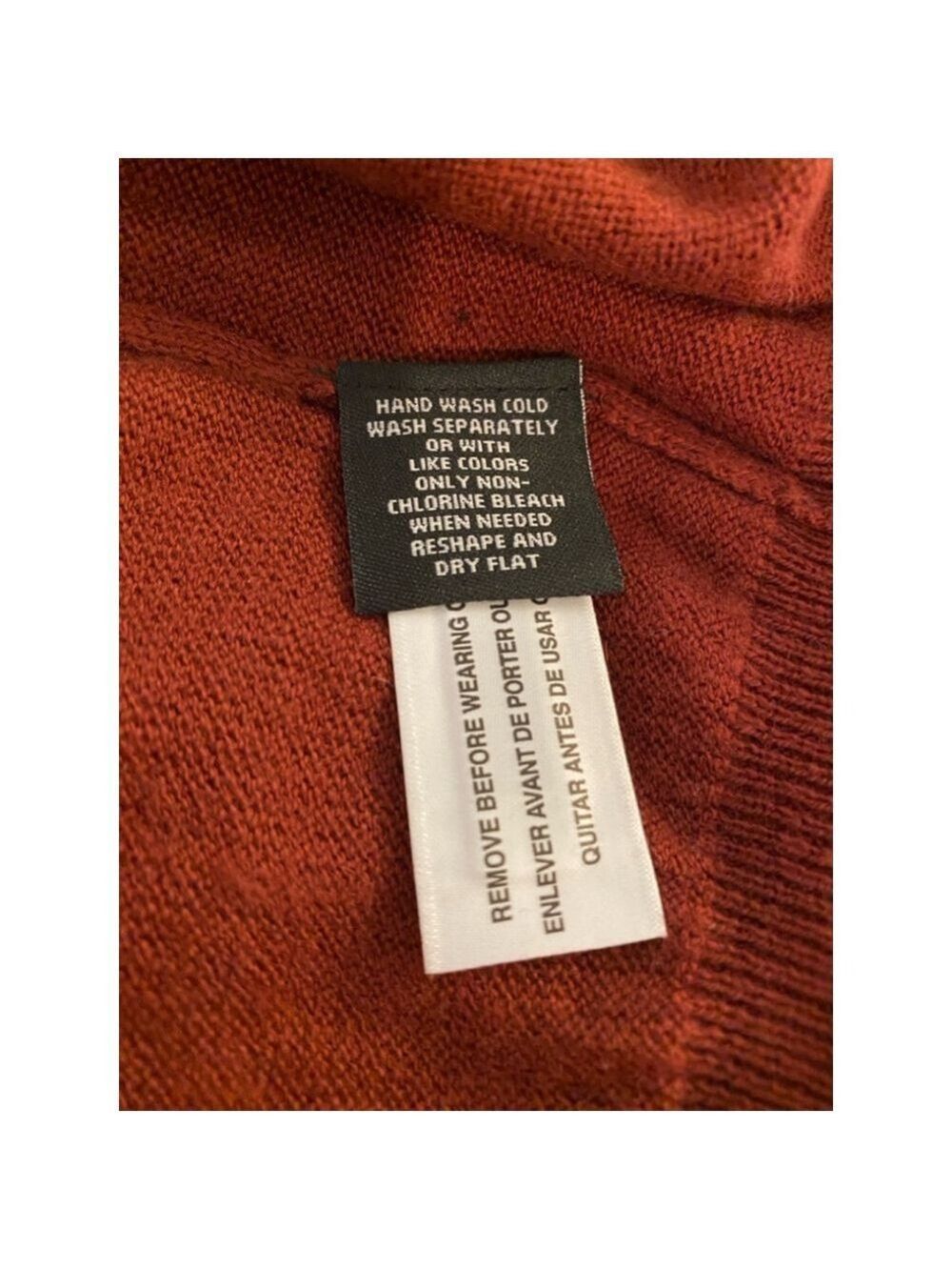Men's Kenneth Roberts Sweater XL Rust/Brown - Picture 4 of 4